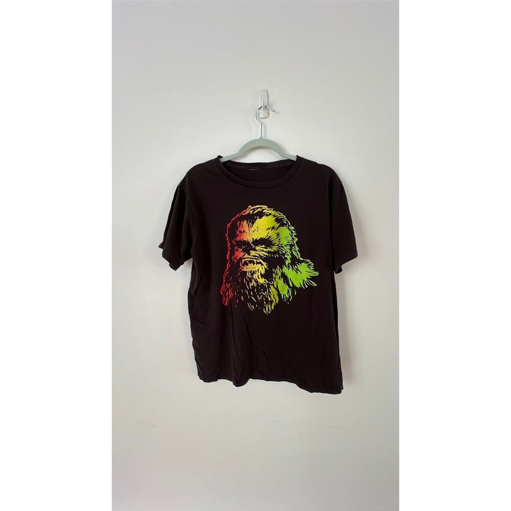 Chewbacca Star Wars black tee, size medium